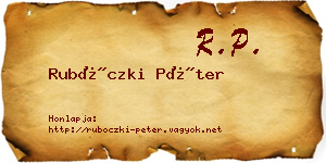Rubóczki Péter névjegykártya