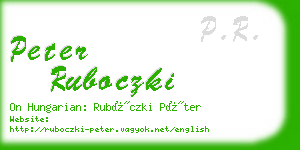 peter ruboczki business card